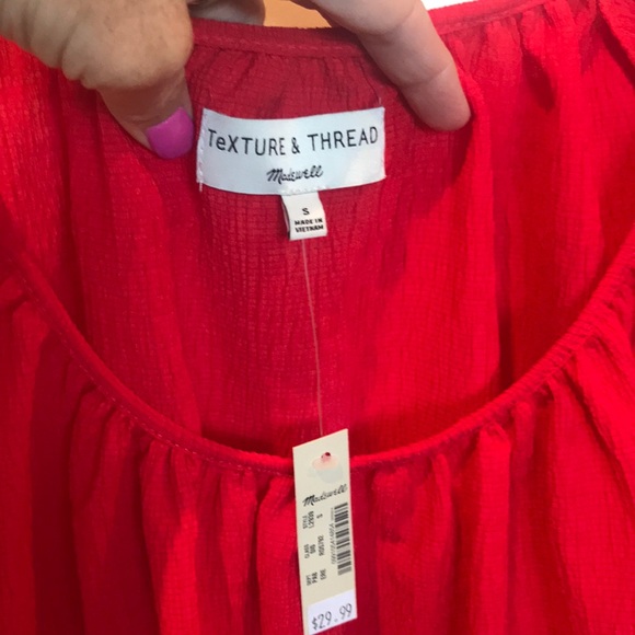 NWT Madewell red top - Picture 3 of 4